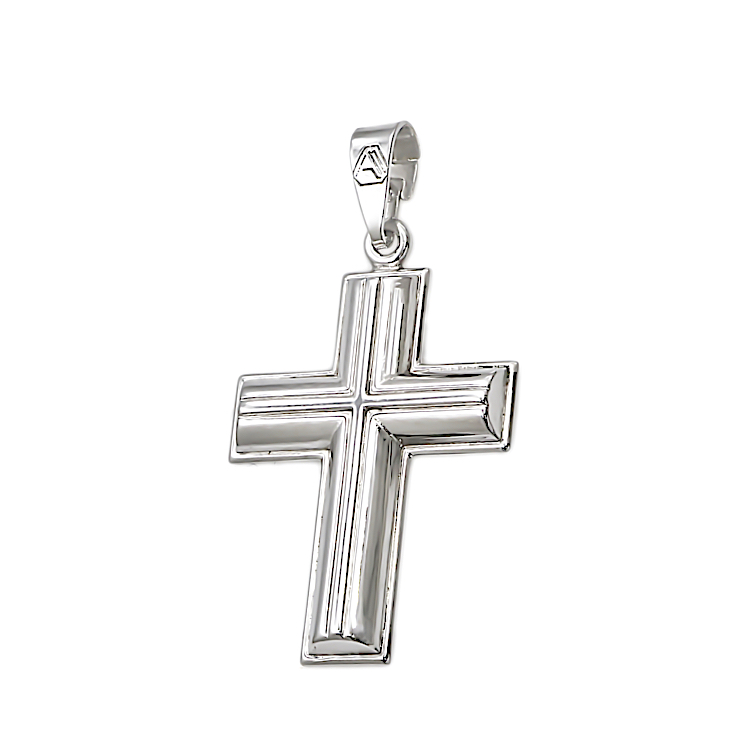 Σταυρός από λευκόχρυσο 14 Καρατίων 