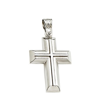 Σταυρός από λευκόχρυσο 14 καρατίων