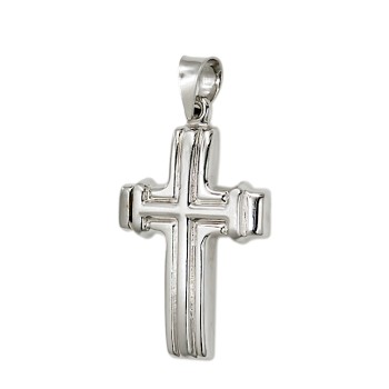 Διακριτικός Σταυρός από Λευκόχρυσο 14 καράτια