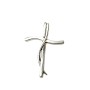 Unisex σταυρός από λευκόχρυσο 14 καράτια 