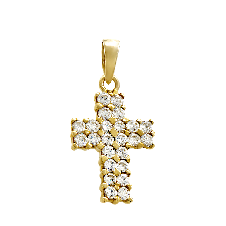 Εντυπωσιακός Σταυρός απο Χρυσό 14 Καράτια με Ζιργκόν
