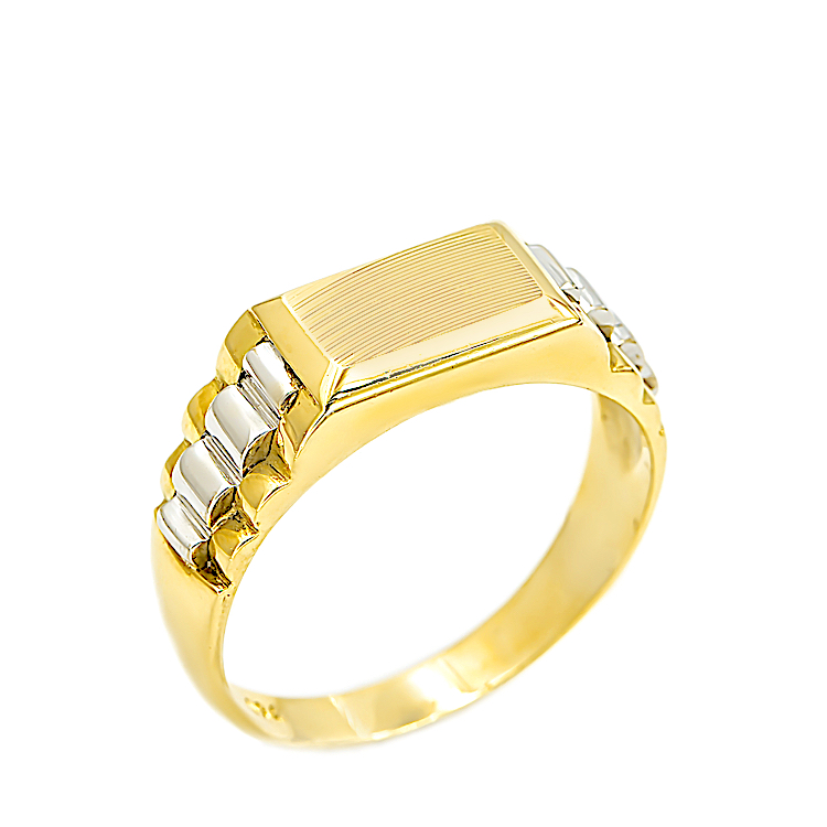 Ελαφρύ ανδρικό δαχτυλίδι από Χρυσό 18 καρατίων