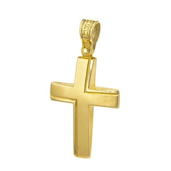 Ανδρικός  Σταυρός από χρυσό 14 Καρατίων 