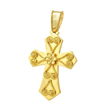 Βυζαντινός Σταυρός από χρυσό 14 καράτια 