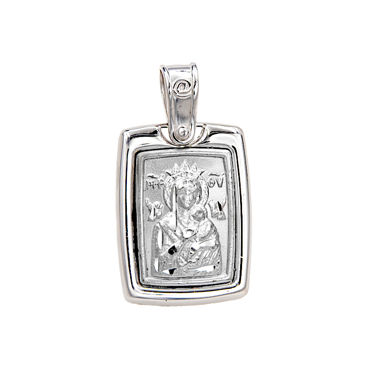 Παναγία από λευκόχρυσο 14 καρατίων