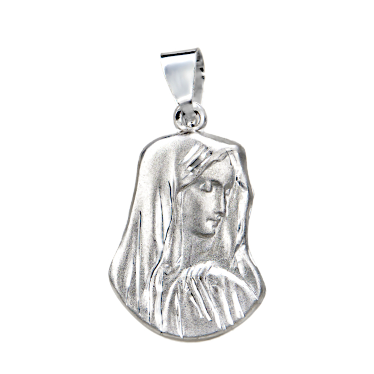 Παναγία από λευκόχρυσο 14 καρατίων