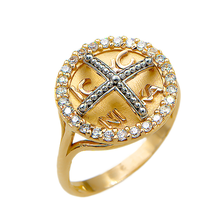 Δαχτυλίδι Κωνσταντινάτο από Χρυσό 14 καράτια και ζιργκόν