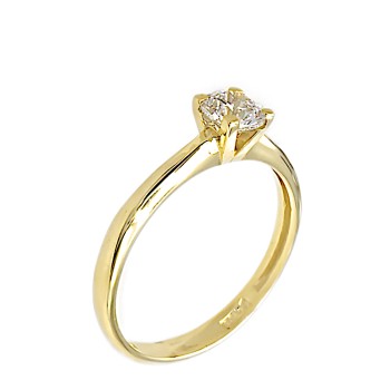 Μοντέρνο μονόπετρο με Ζιργκόν, από Χρυσό 14 Καράτια