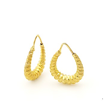 Σφυρήλατα σκουλαρίκια από χρυσό 14 Καράτια