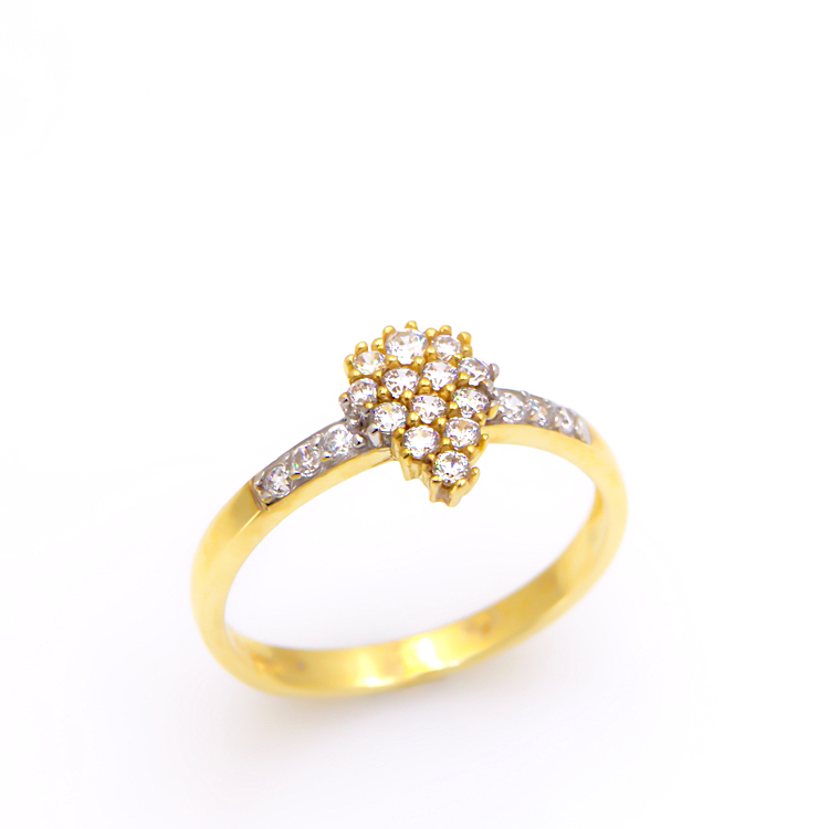 Δαχτυλίδι από χρυσό 14 Καρατίων με ζιργκόν Cubic