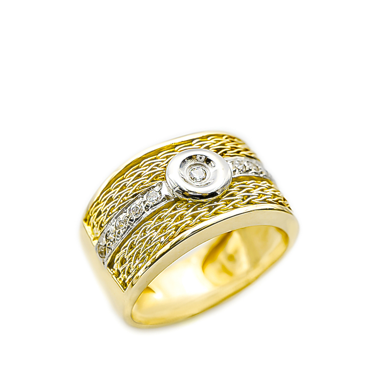 Δαχτυλίδι από χρυσό 14 Καρατίων με ζιργκόν Cubic