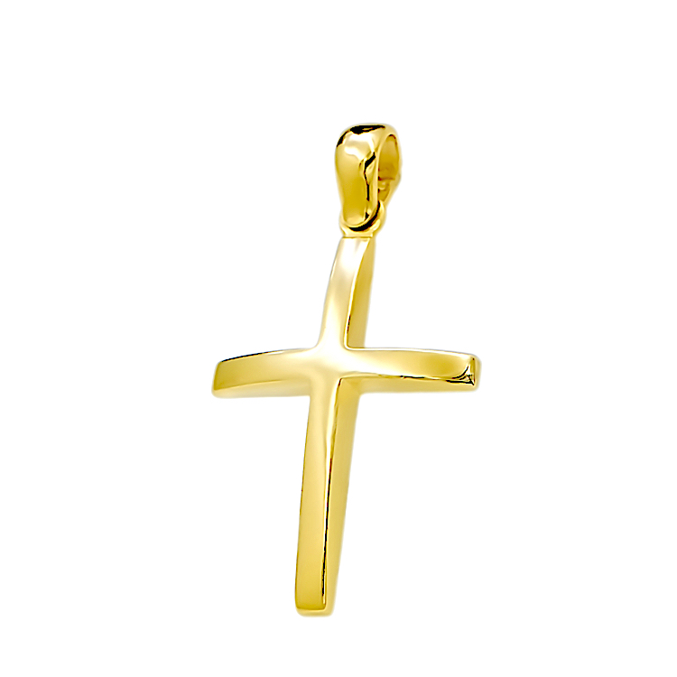 Απλός Σταυρός από Χρυσό 14 Καρατίων 