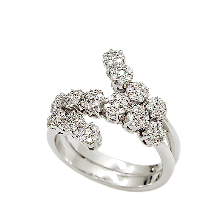 Λευκόχρυσο Δαχτυλίδι 18 Καρατίων με Μπριγιάν