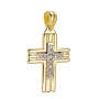  Γυναικείος Σταυρός από χρυσό 14 Καρατίων με ζιργκόν