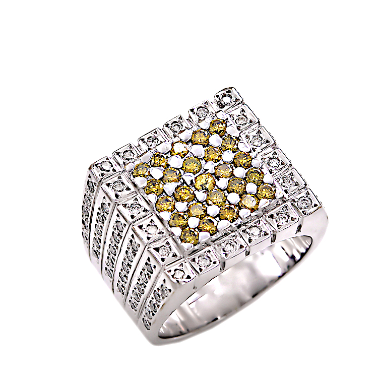 Δαχτυλίδι από λευκόχρυσο 18 καράτια με Μπριγιάν 