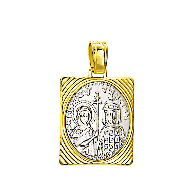 Μενταγιόν Κωνσταντινάτο απο χρυσό 9 καράτια .