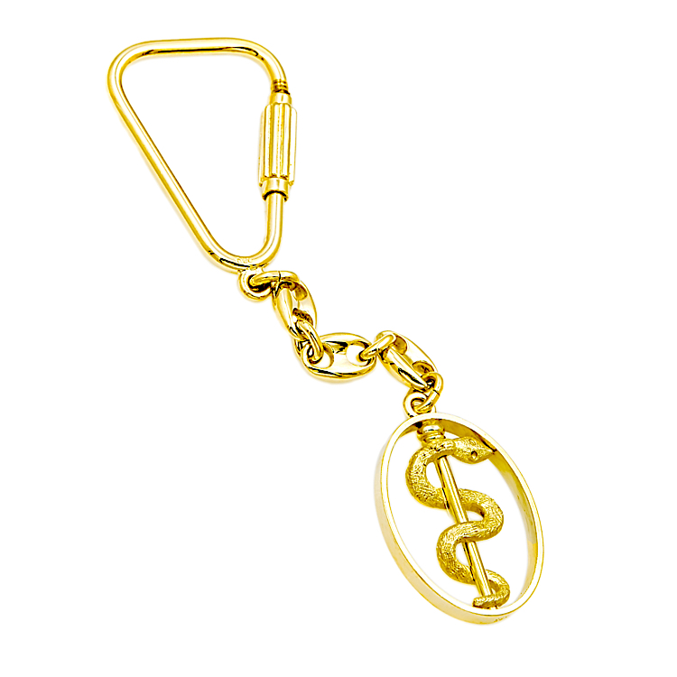 Κλειδοθήκη με το Ιατρικό σήμα από χρυσό 14ct