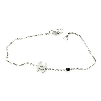 Γυναικείο βραχιόλι από λευκόχρυσο 14 καράτια 