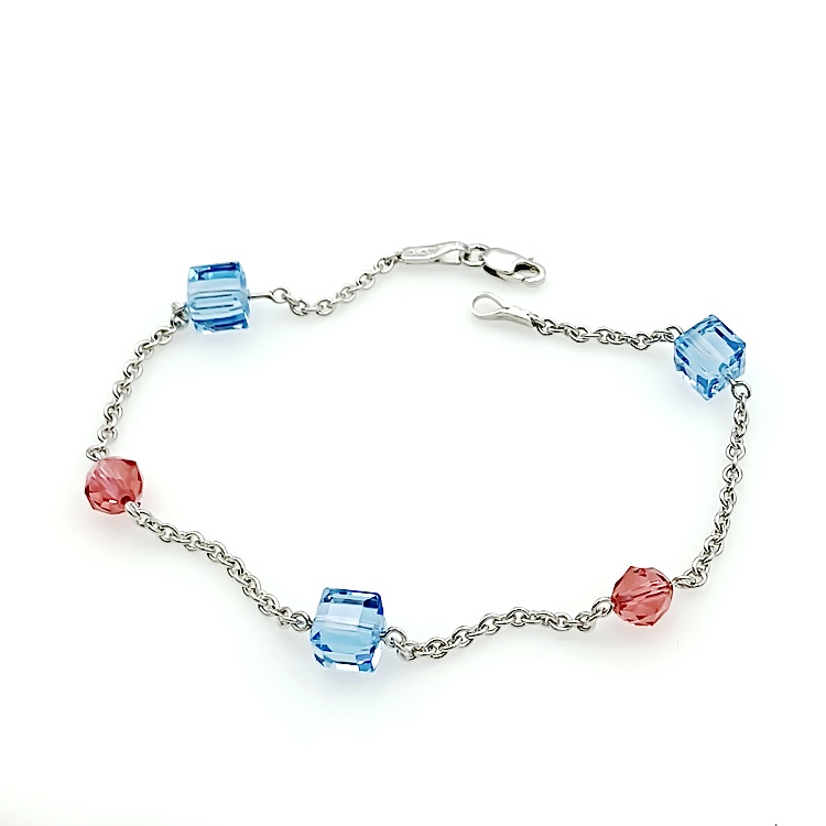 Λευκόχρυσο βραχιόλι 14 Καρατίων με Τοπάζ