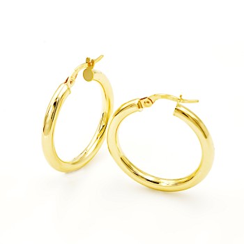 Σκουλαρίκια Κρίκοι από χρυσό 14 Καράτια 