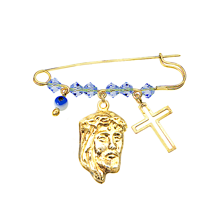 Παιδική παραμάνα με τον Χριστό από ασήμι 925°