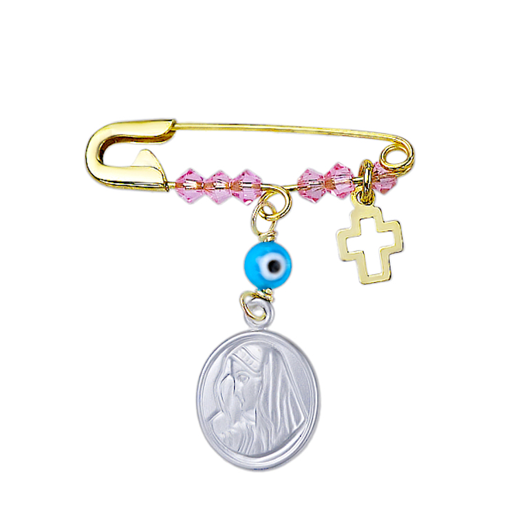 Παιδική παραμάνα από χρυσό 9 Καρατίων με χαντρές