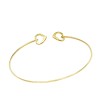 Μοντέρνο γυναικείο βραχιόλι από χρυσό 14ct με καρδιές