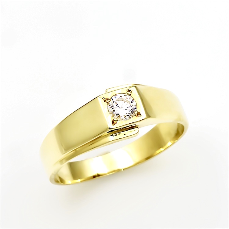 Δαχτυλίδι ανδρικό χρυσό 14ct με Ζιργκόν