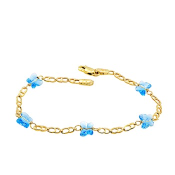 Παιδικό Βραχιόλι από Χρυσό 14 καράτια με ζιργκόν