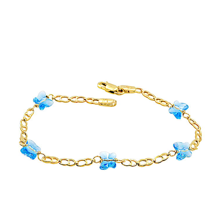 Παιδικό Βραχιόλι από Χρυσό 14 καράτια με ζιργκόν