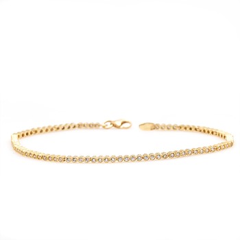 Βραχιόλι ριβιέρα από χρυσό 14 καράτια με ζιργκόν