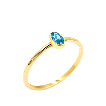 Δαχτυλίδι από χρυσό 14 Καράτια με ζιργκόν.