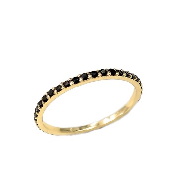 Ολόπετρο δαχτυλίδι από χρυσό 14 Καράτια με ζιργκόν.