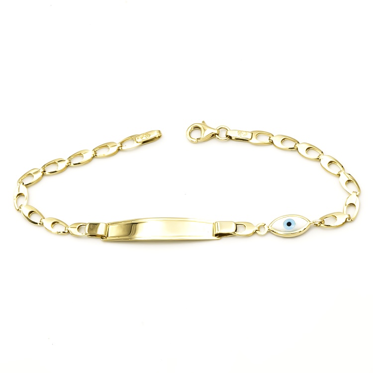 Unisex Ταυτότητα με ματάκι φτιαγμένη από Χρυσό 9 καρατίων 