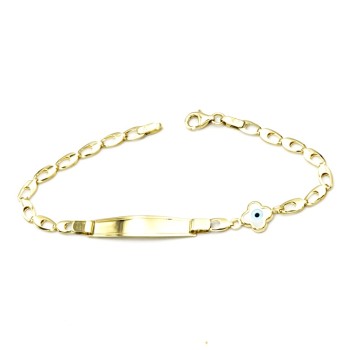 Unisex Ταυτότητα με ματάκι φτιαγμένη από Χρυσό 9 καρατίων 