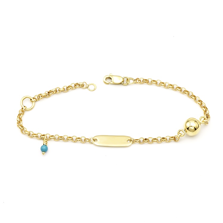 Ταυτότητα για κορίτσι από χρυσό 14 Καρατίων