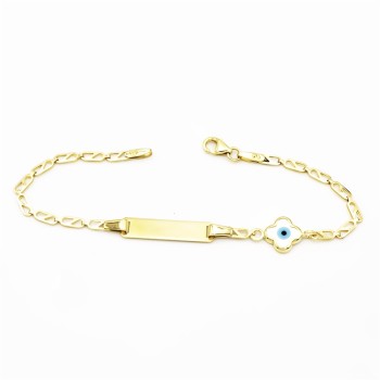 Unisex Ταυτότητα με ματάκι φτιαγμένη από Χρυσό 9 καρατίων 