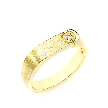 Δαχτυλίδι ανδρικό χρυσό 14Κ με Ζιργκόν