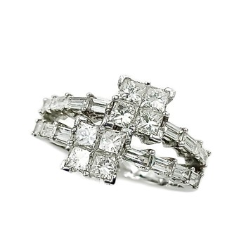 Λευκόχρυσο Δαχτυλίδι 18 Καρατίων με Μπριγιάν