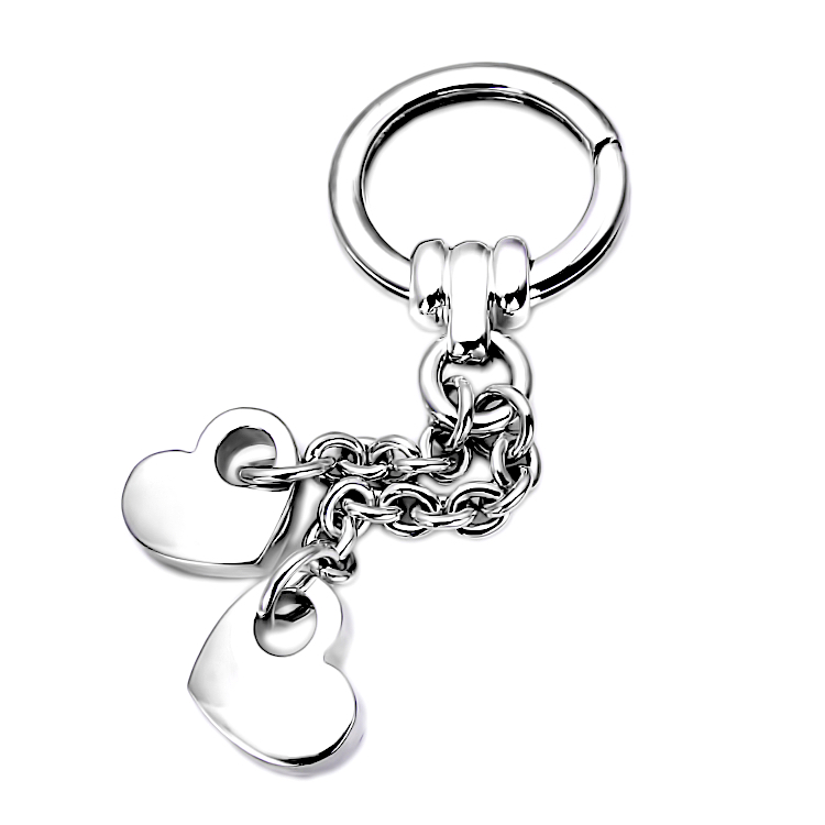 Ασημένια κλειδοθήκη με καρδιές