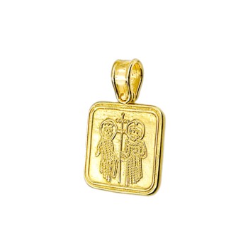 Μενταγιόν Κωνσταντινάτο από χρυσό 14 καράτια .