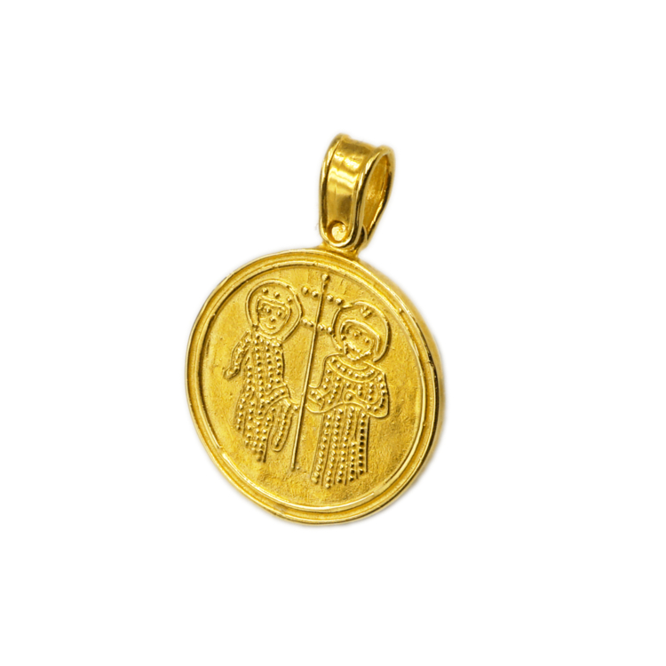 Μενταγιόν Κωνσταντινάτο από χρυσό 14 καράτια .