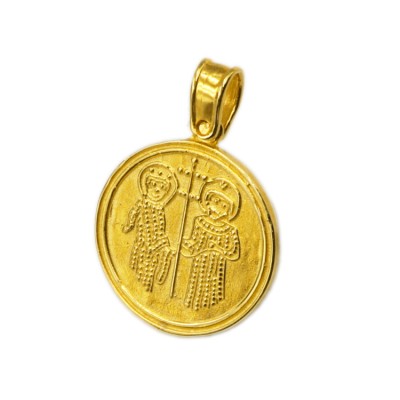 Μενταγιόν Κωνσταντινάτο από χρυσό 14 καράτια .