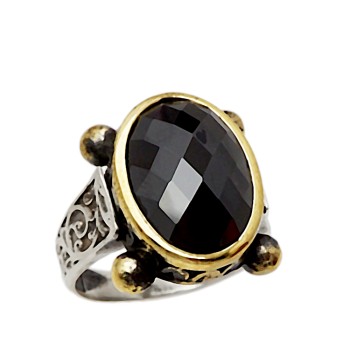 Δαχτυλίδι από ασήμι 925° με Τοπάζ