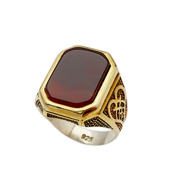 Δαχτυλίδι από ασήμι 925° με Αχάτη