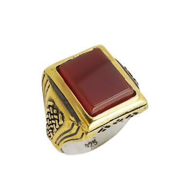 Δαχτυλίδι από ασήμι 925° με Αχάτη