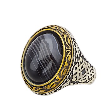 Δαχτυλίδι από ασήμι 925° με Όνυχα