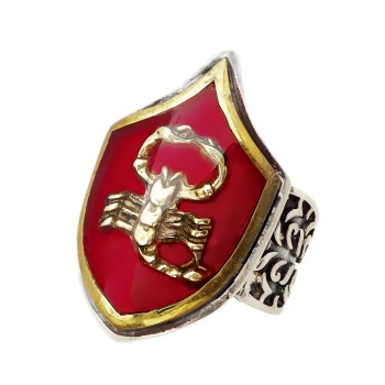 Δαχτυλίδι από ασήμι 925° με Σκορπιό