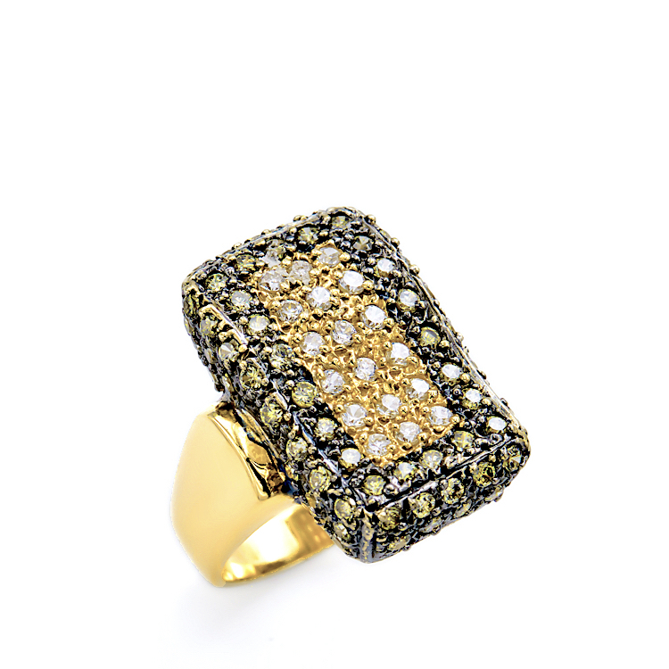 Μοντέρνο Δαχτυλίδι από χρυσό 14 καράτια με ζιργκόν.