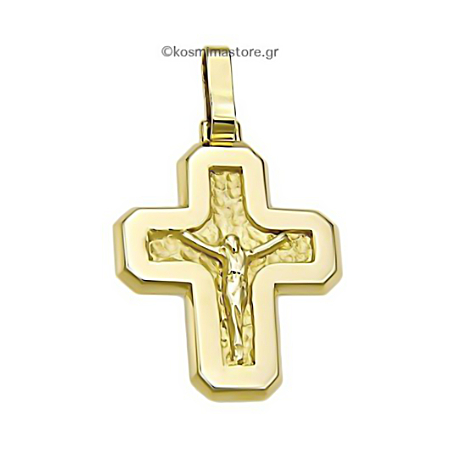 Ανδρικός Σταυρός από χρυσό 14 Καρατίων